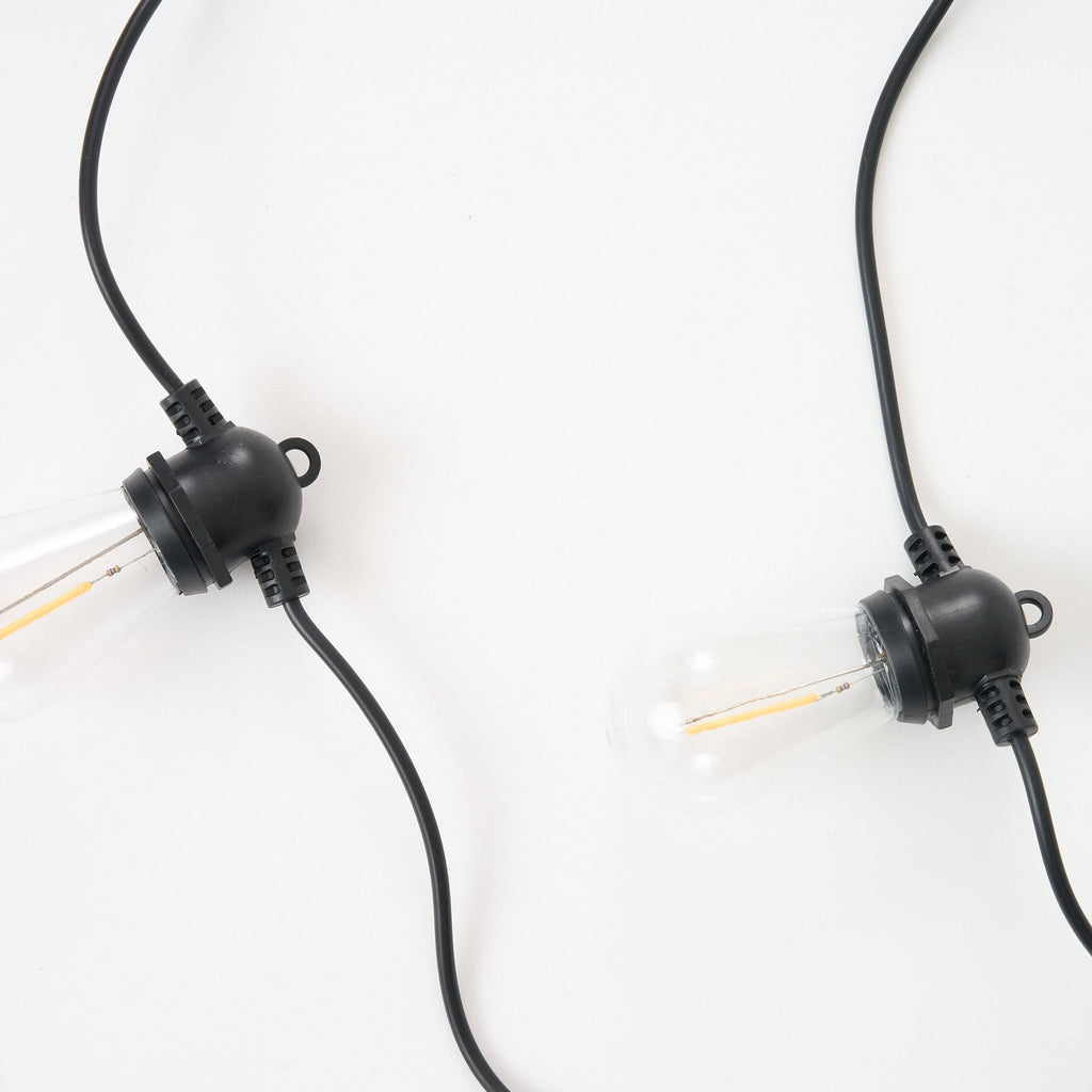 10m Solar LED Vintage Festoon Outdoor Bulb String Light - Maeve Living