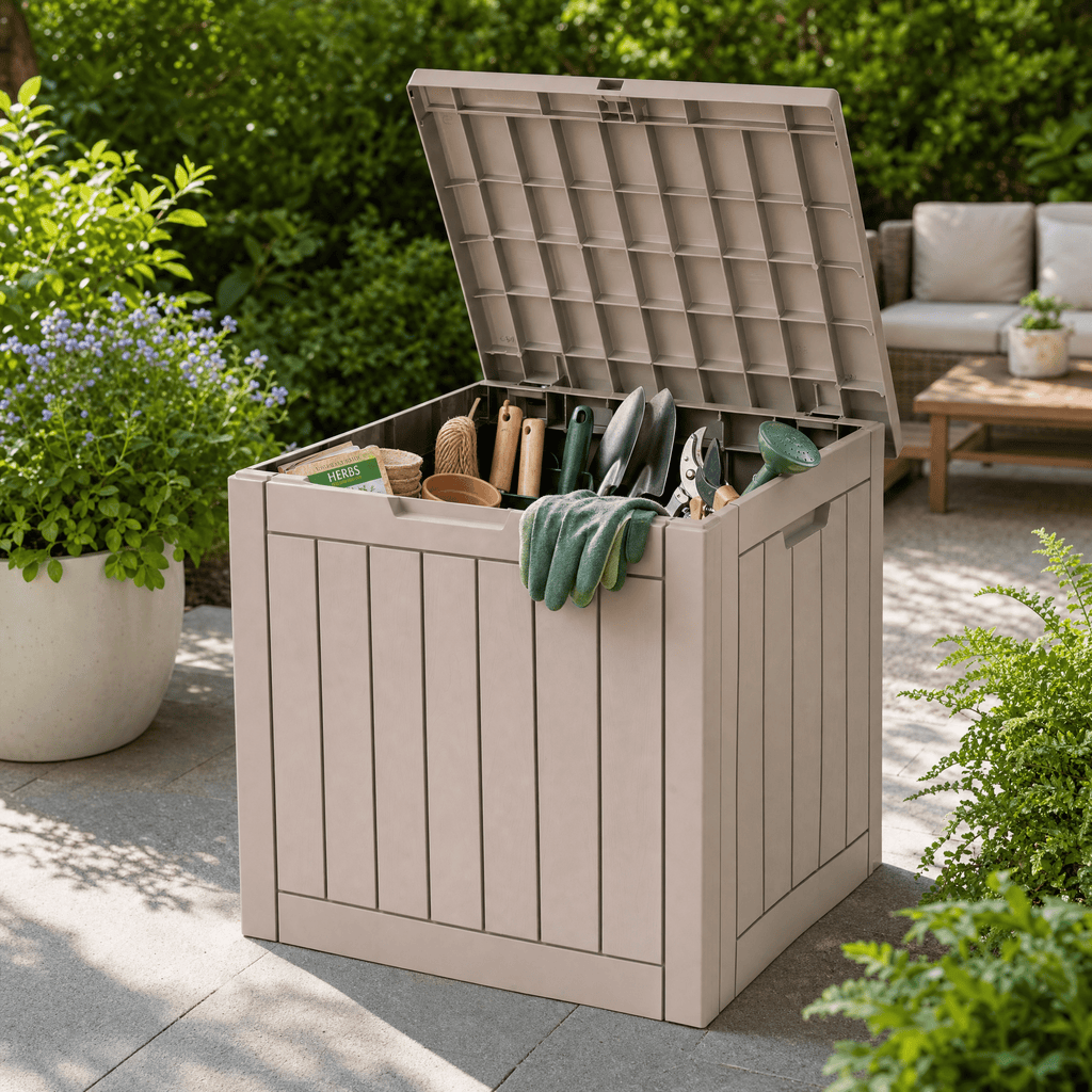 118L Portola Weather-Resistant Outdoor Resin Storage Box - Maeve Living