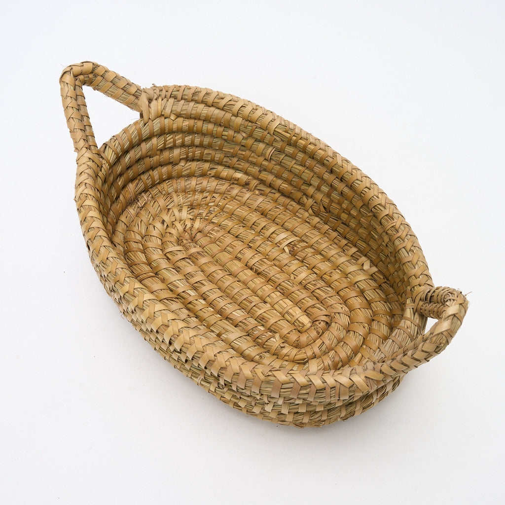 3-Piece Oval Tray Baskets Set - Maeve Living