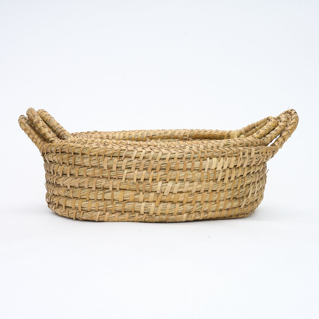 3-Piece Oval Tray Baskets Set - Maeve Living