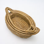 3-Piece Oval Tray Baskets Set - Maeve Living