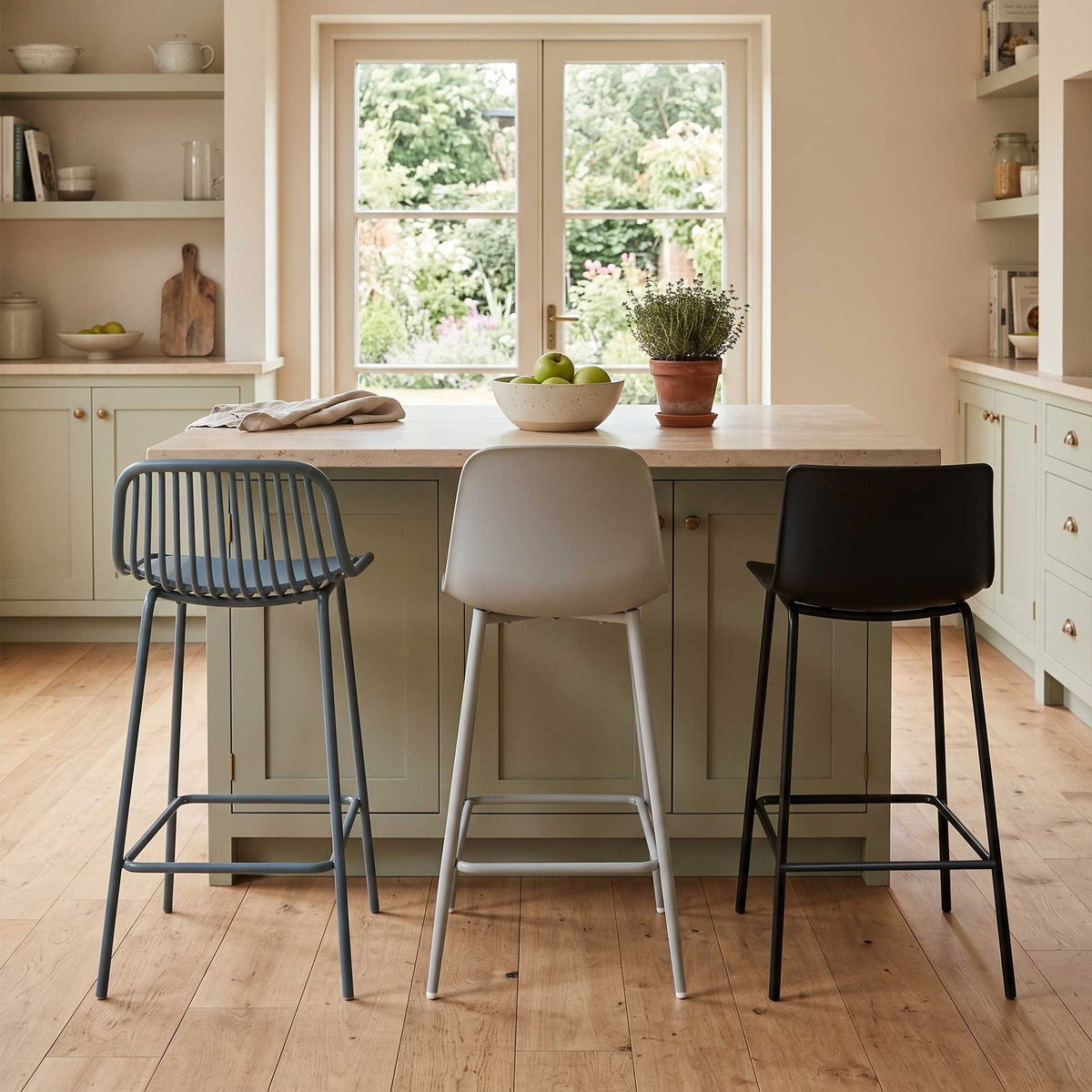 4x Modern Classic Bar Chairs - Maeve Living