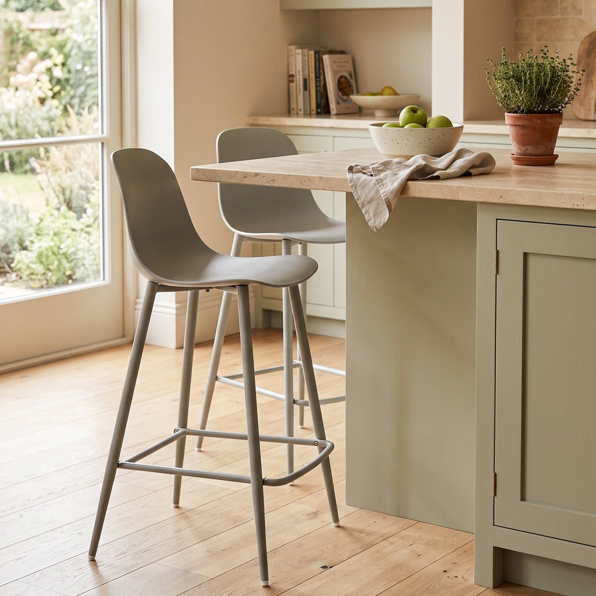 4x Modern Classic Bar Chairs - Maeve Living