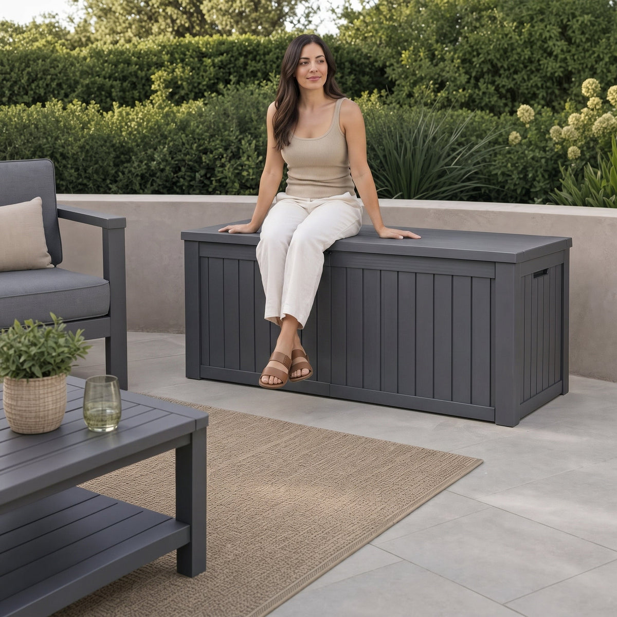 570L Sonama Weather-Resistant Outdoor Storage Box - Maeve Living