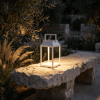 Aluminium Solar Rechargeable Lantern - Maeve Living