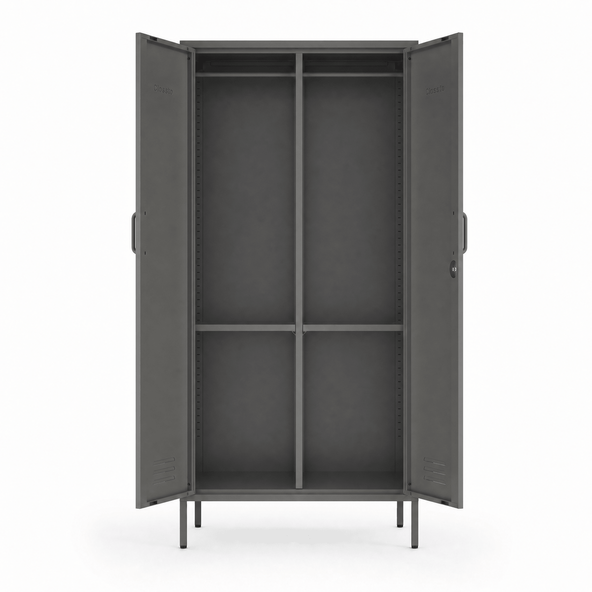 Bloom Two-Door Metal Wardrobe - Maeve Living