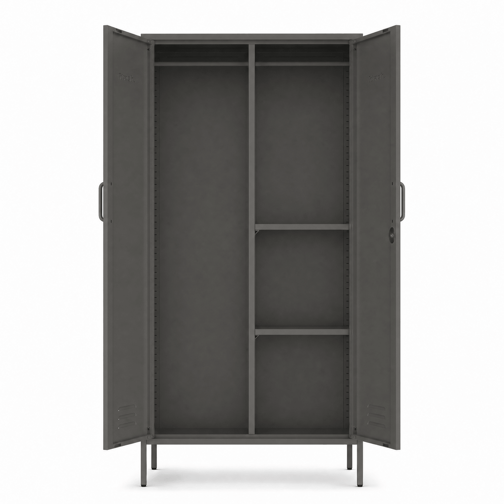 Bloom Two-Door Metal Wardrobe - Maeve Living