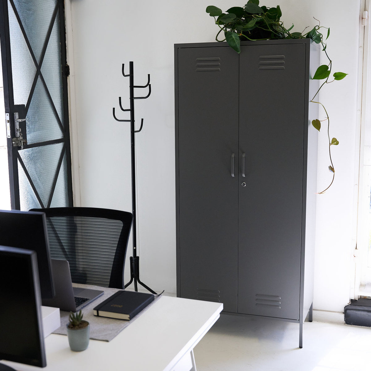 Bloom Two-Door Metal Wardrobe - Maeve Living