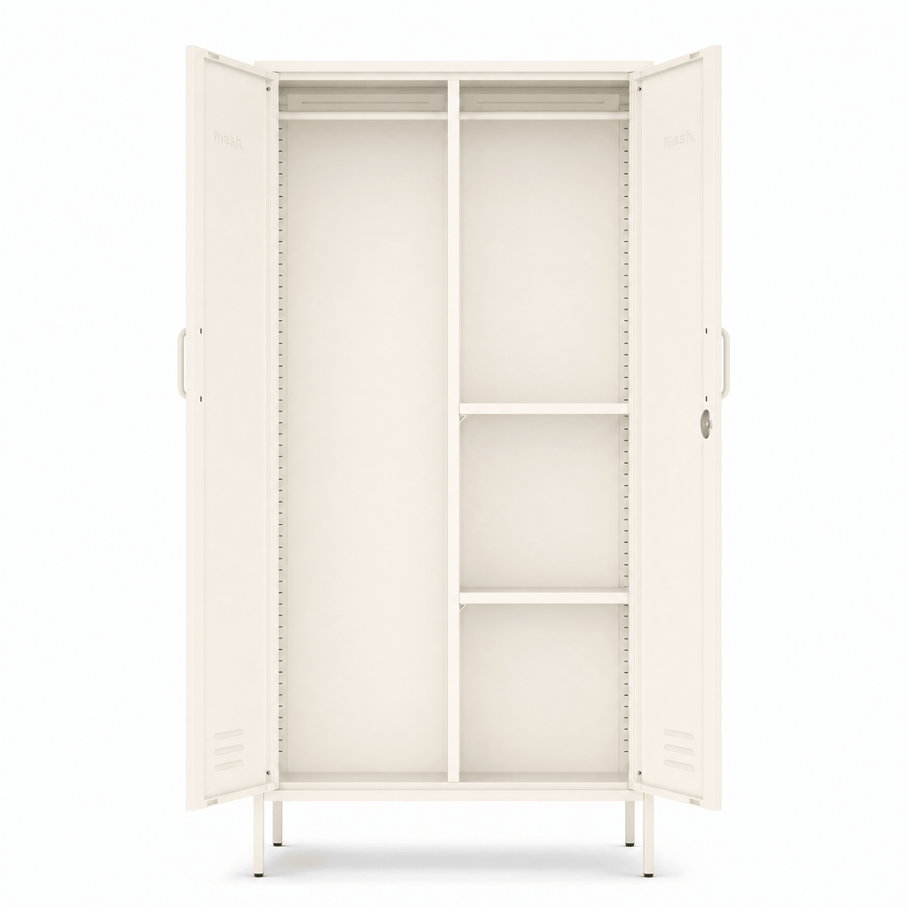 Bloom Two-Door Metal Wardrobe - Maeve Living