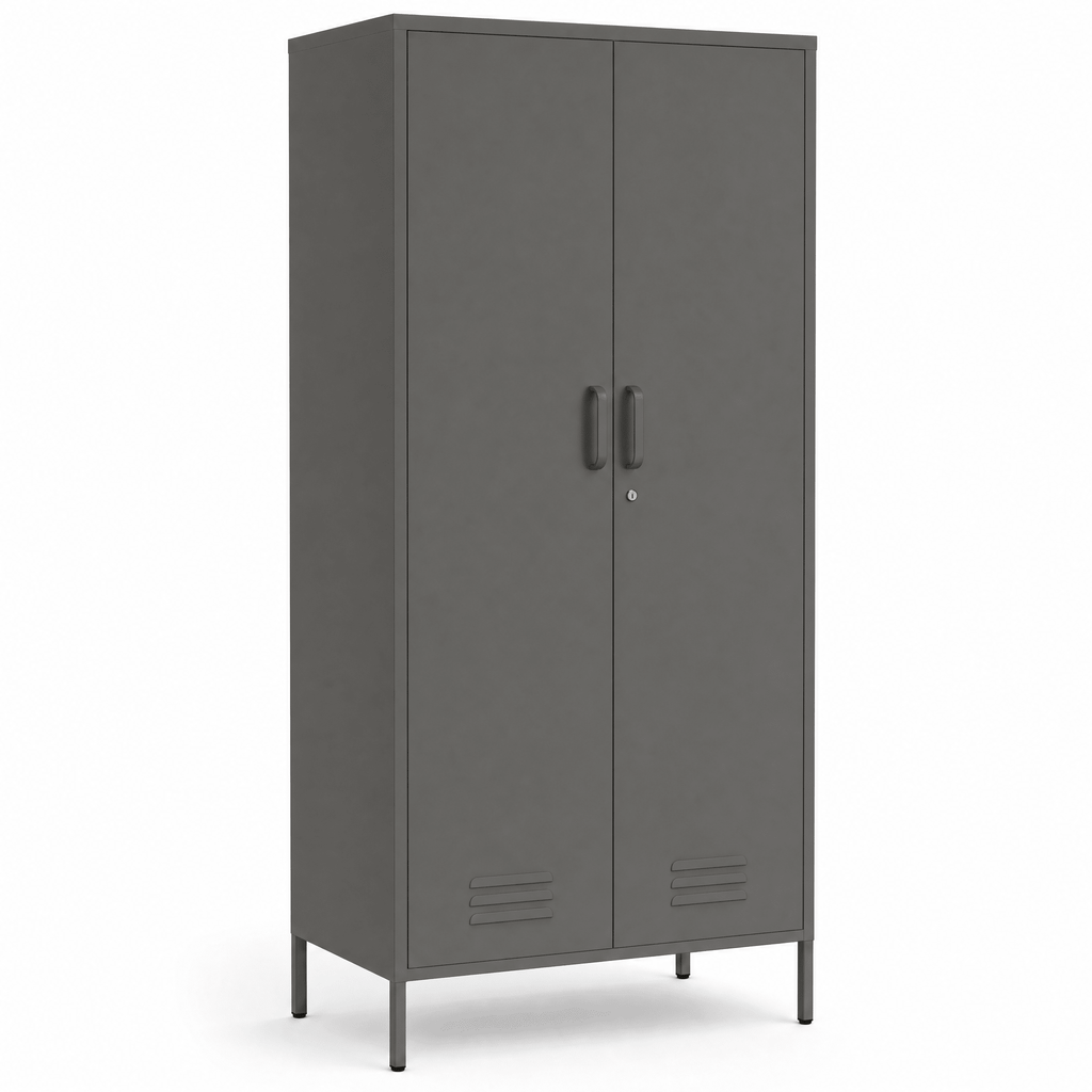 Bloom Two-Door Metal Wardrobe - Maeve Living