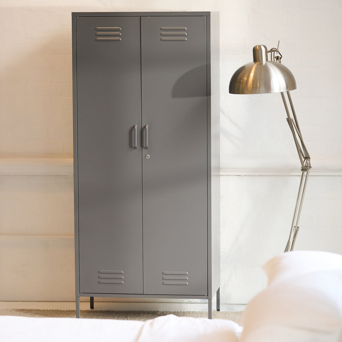 Bloom Two-Door Metal Wardrobe - Maeve Living