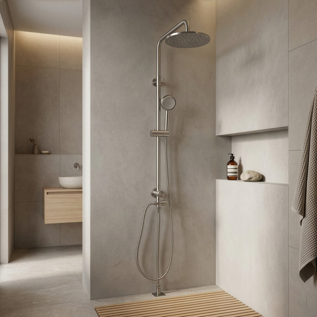 Brushed Overhead Shower - Maeve Living