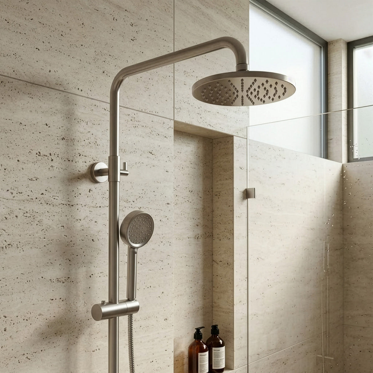 Brushed Overhead Shower - Maeve Living