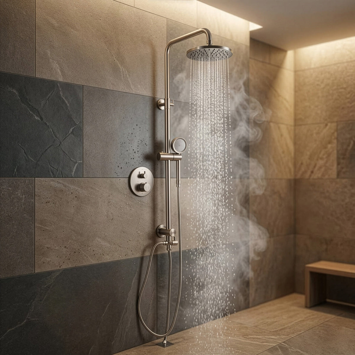 Brushed Overhead Shower - Maeve Living
