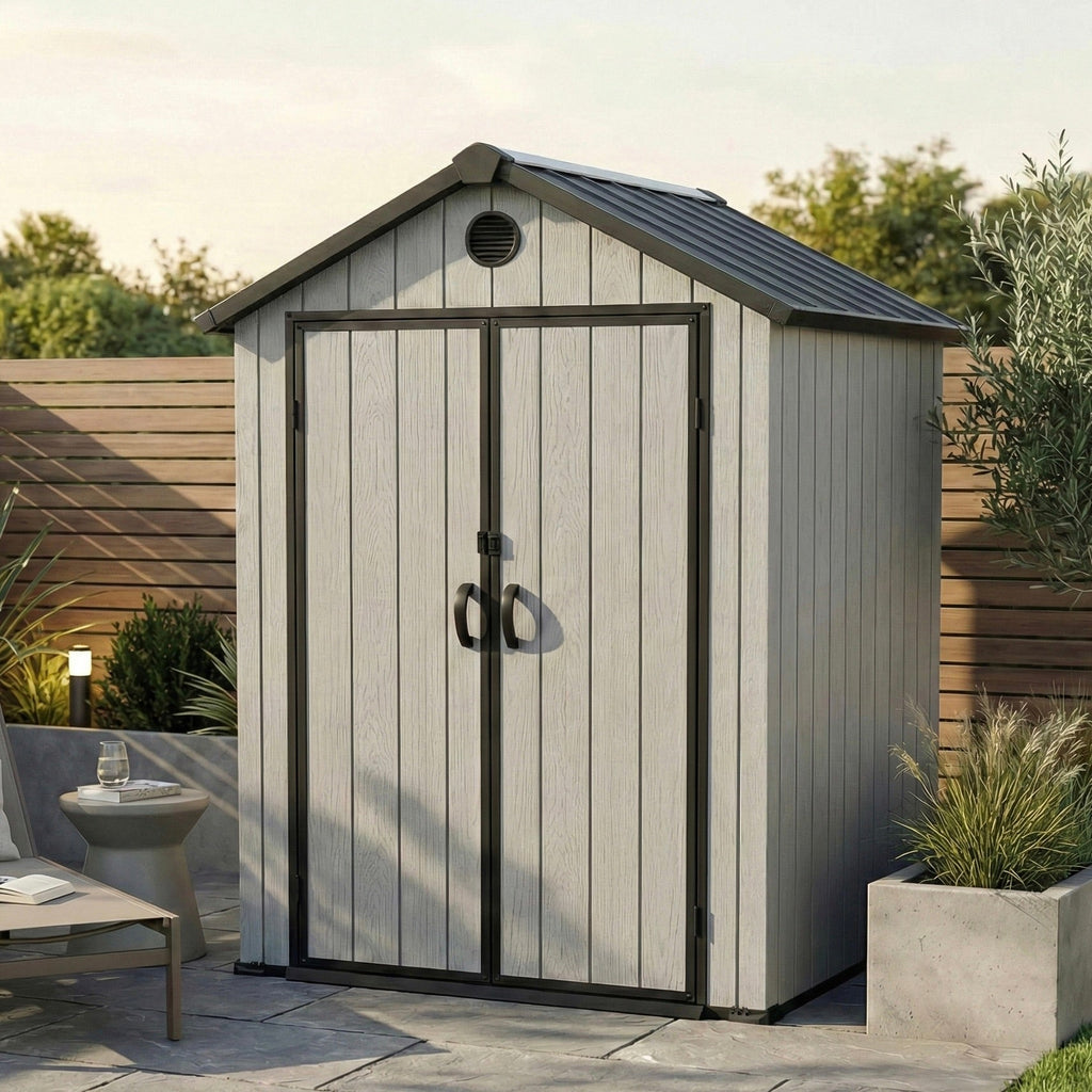 Double Door UV-Stabilised Outdoor Garden Storage Shed - Maeve Living