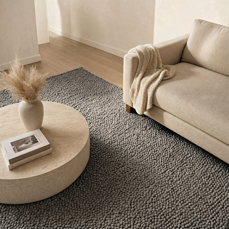 Hand Woven Chunky Wool Loop Rug - Maeve Living