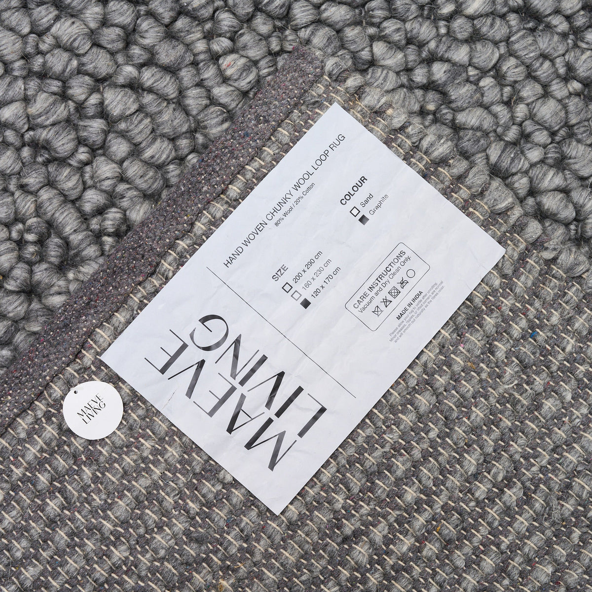 Hand Woven Chunky Wool Loop Rug - Maeve Living