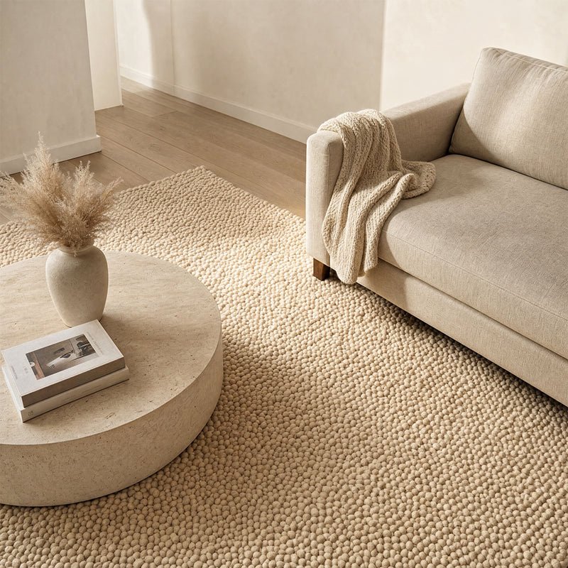 Hand Woven Chunky Wool Loop Rug - Maeve Living