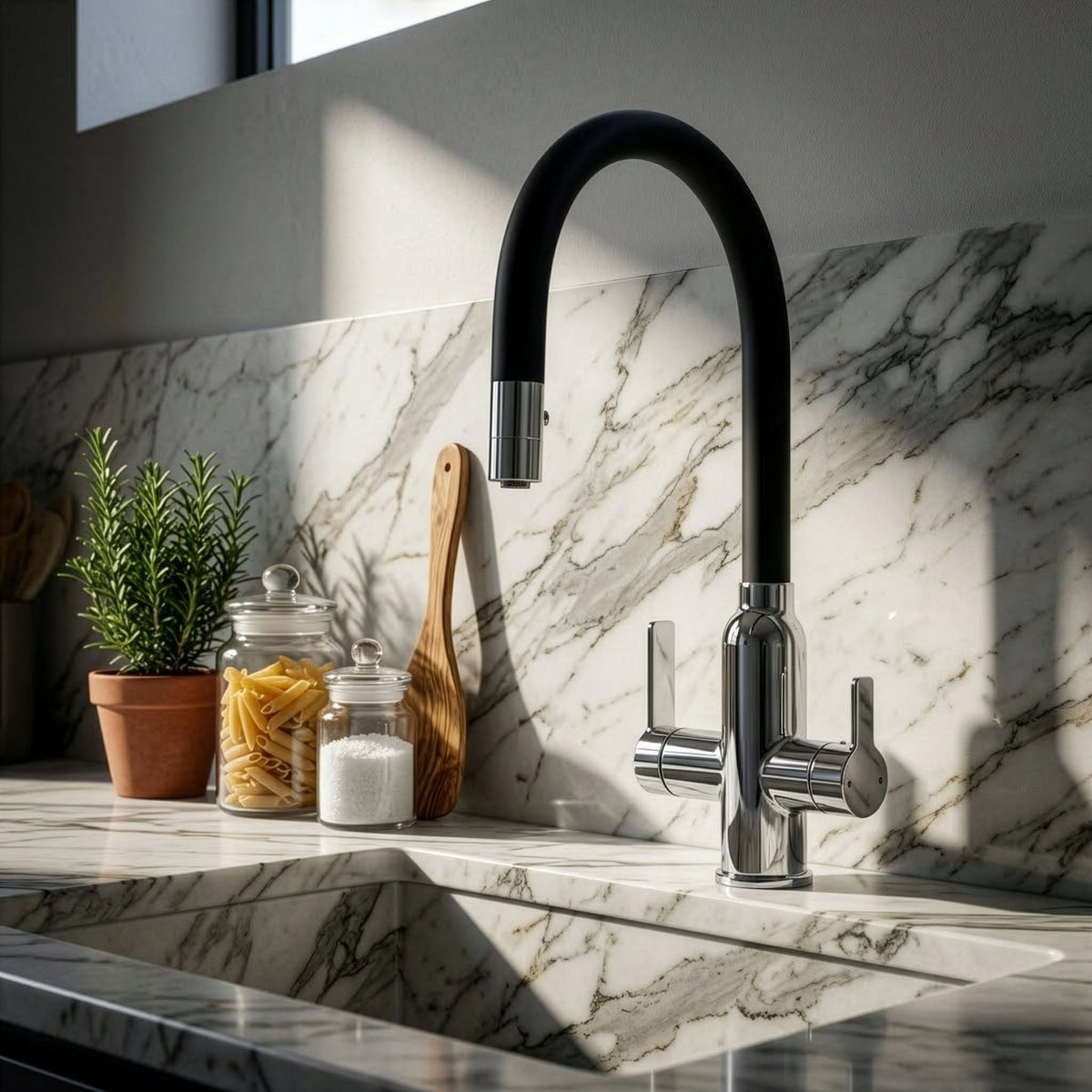 Kitchen Filter Faucet with Flexible Hose - Maeve Living