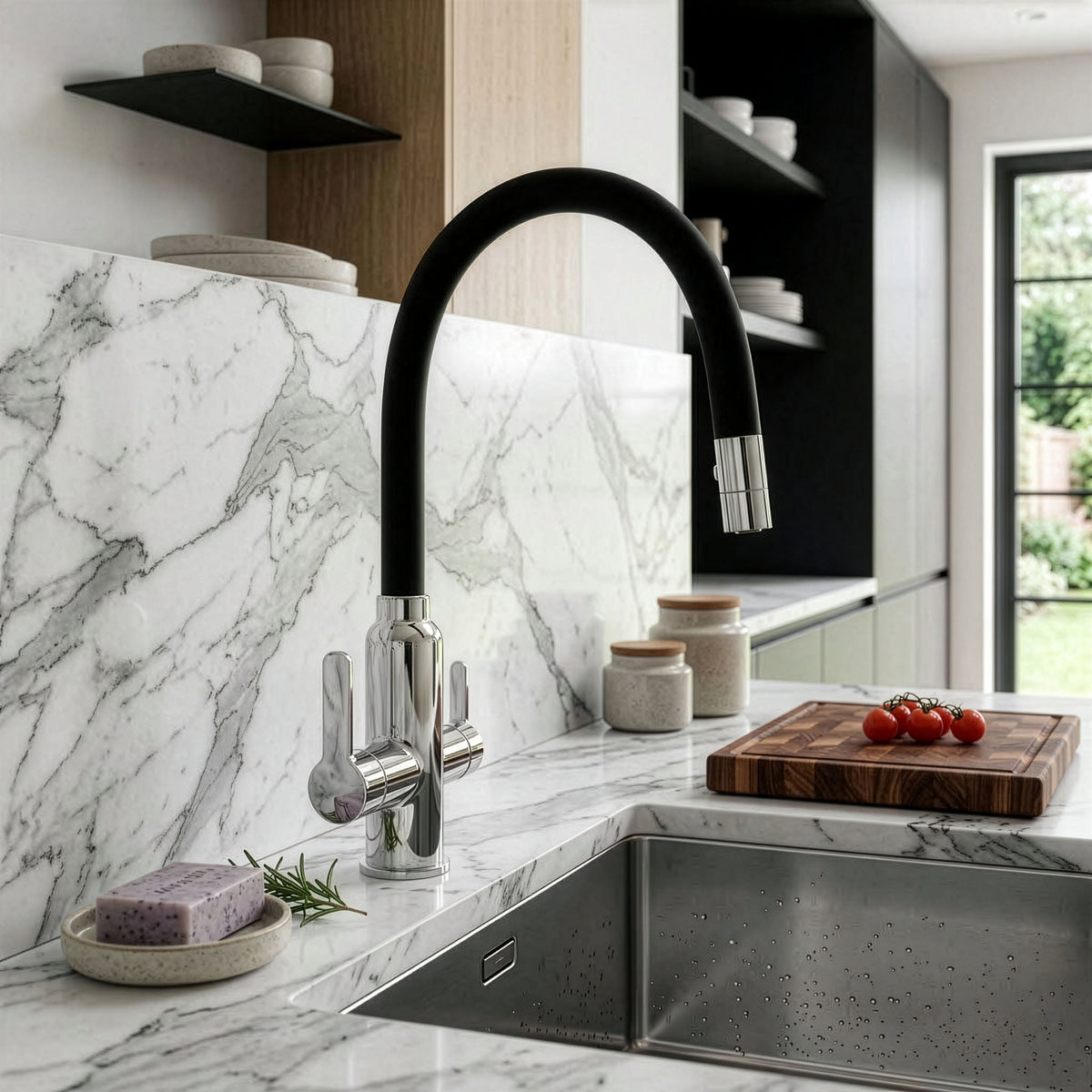 Kitchen Filter Faucet with Flexible Hose - Maeve Living