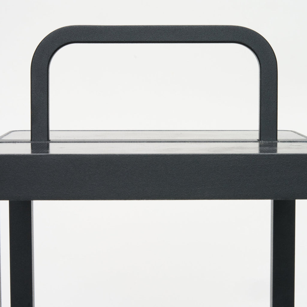 Matte Black Aluminum Outdoor Solar Lantern - Maeve Living