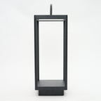 Matte Black Aluminum Outdoor Solar Lantern - Maeve Living