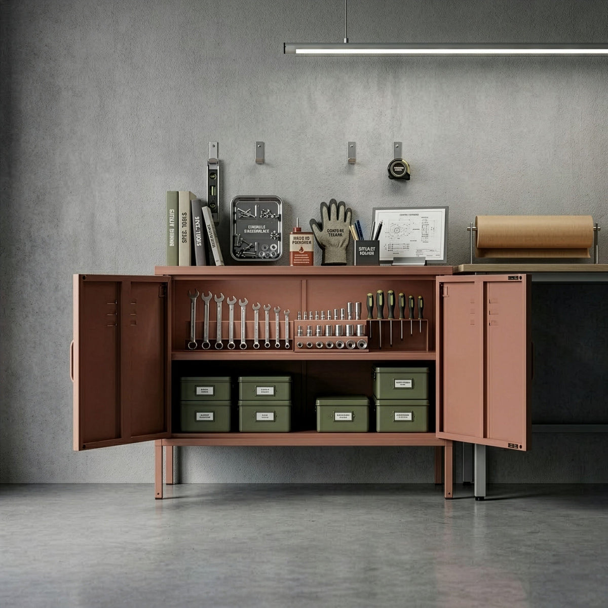 Meadow Metal TV Stand Cabinet - Maeve Living