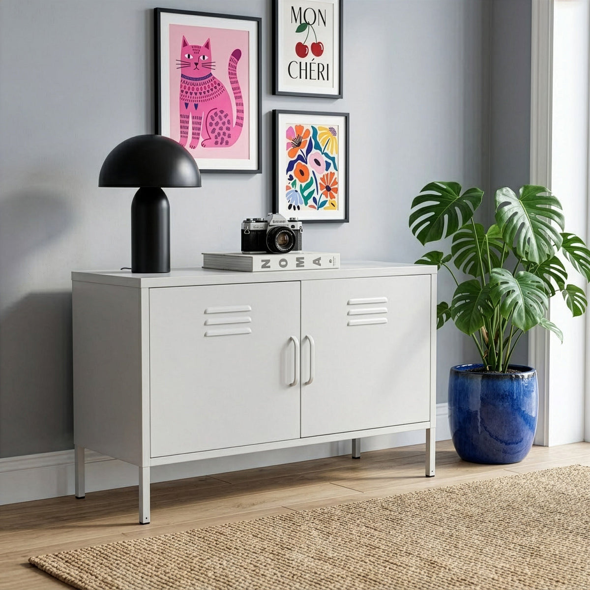 Meadow Metal TV Stand Cabinet - Maeve Living