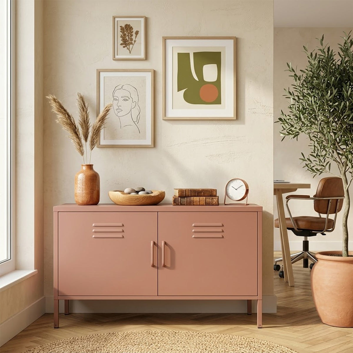 Meadow Metal TV Stand Cabinet - Maeve Living