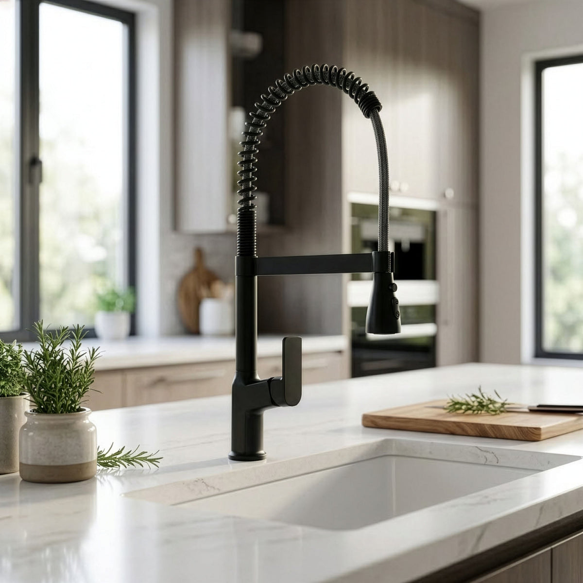 Multi Spray Kitchen Faucet with Flexible Hose - Maeve Living