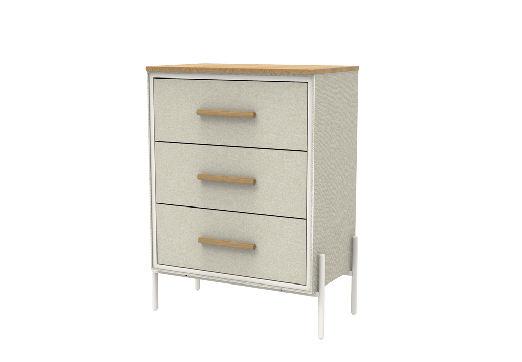 Three Drawer Milton Side Table - Maeve Living