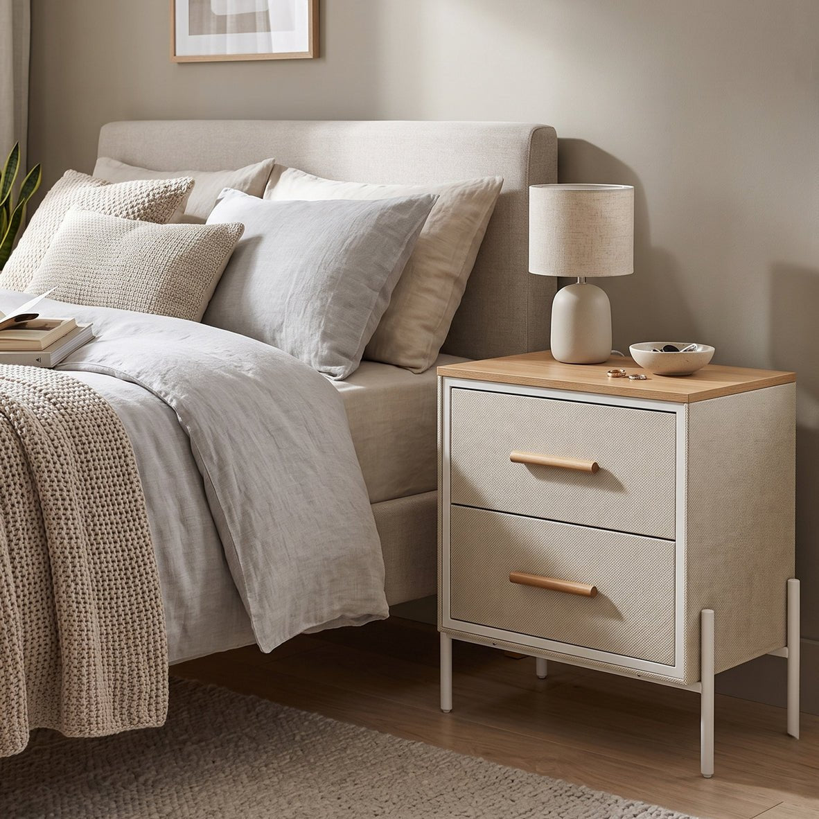 Two Drawer Milton Side Table - Maeve Living