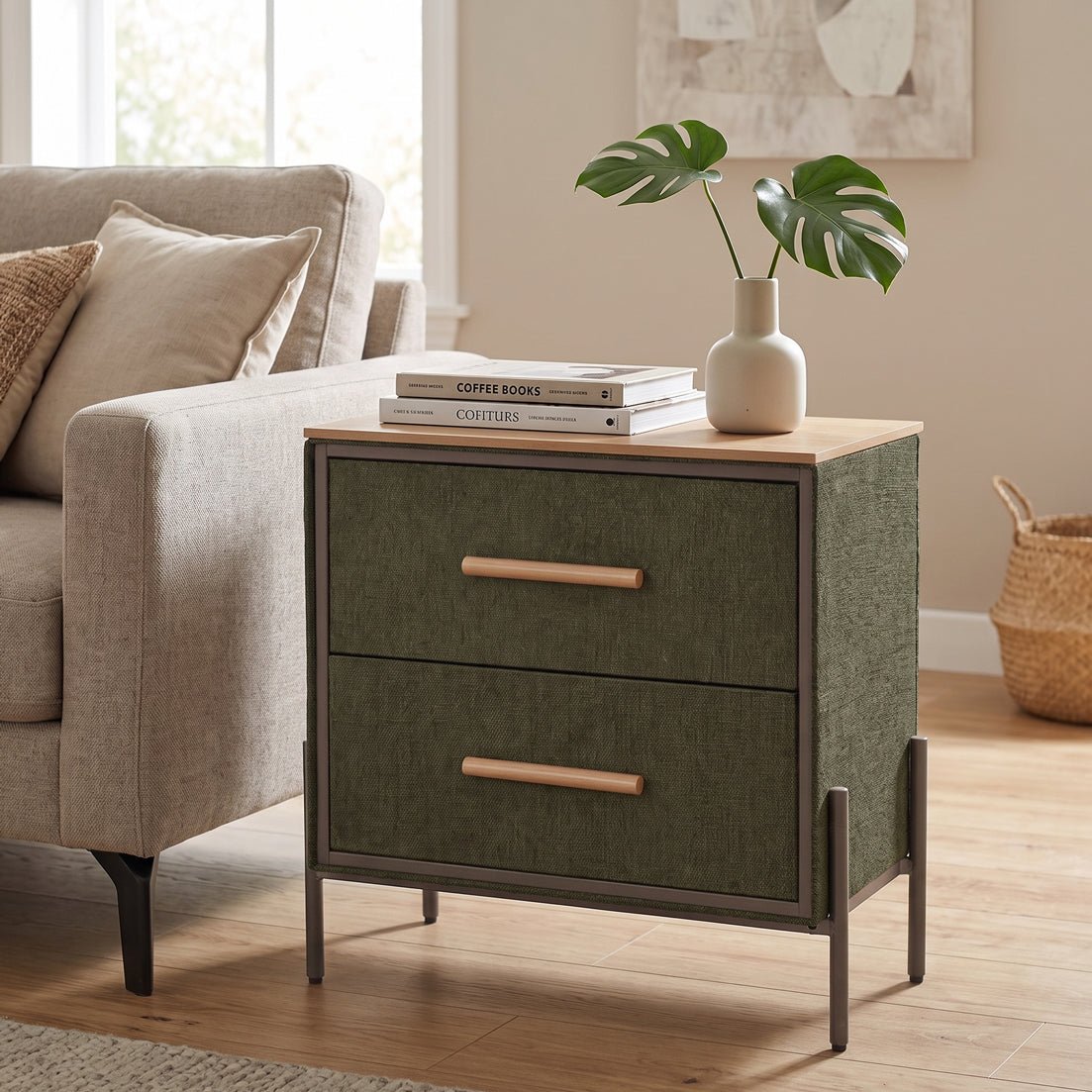 Two Drawer Milton Side Table - Maeve Living