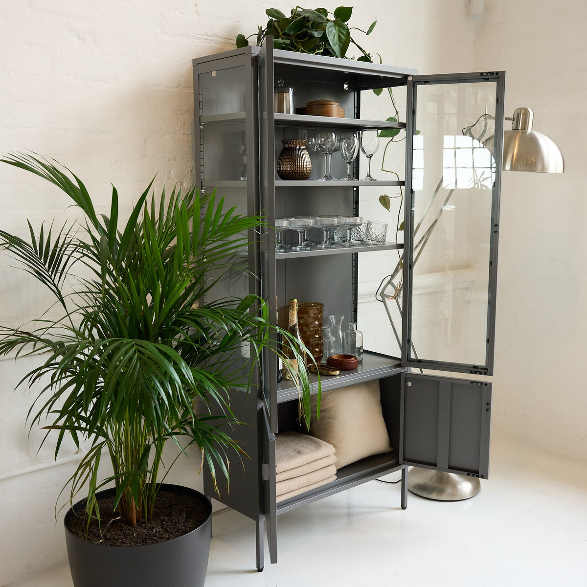 Willow Metal Display Storage Cabinet - Maeve Living
