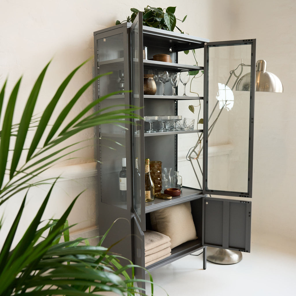 Willow Metal Display Storage Cabinet - Maeve Living